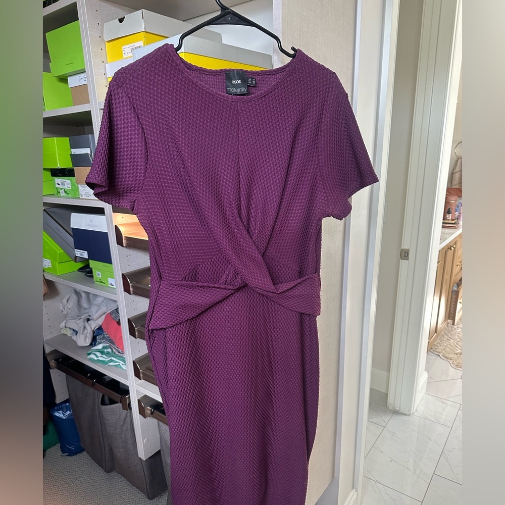 ASOS Maternity Purple Textured Dress